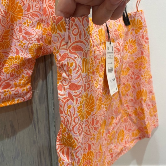 Zara Linen Blend Floral Crop Top And Mini Skirt Bloggers Favorite S/L - Picture 4 of 9
